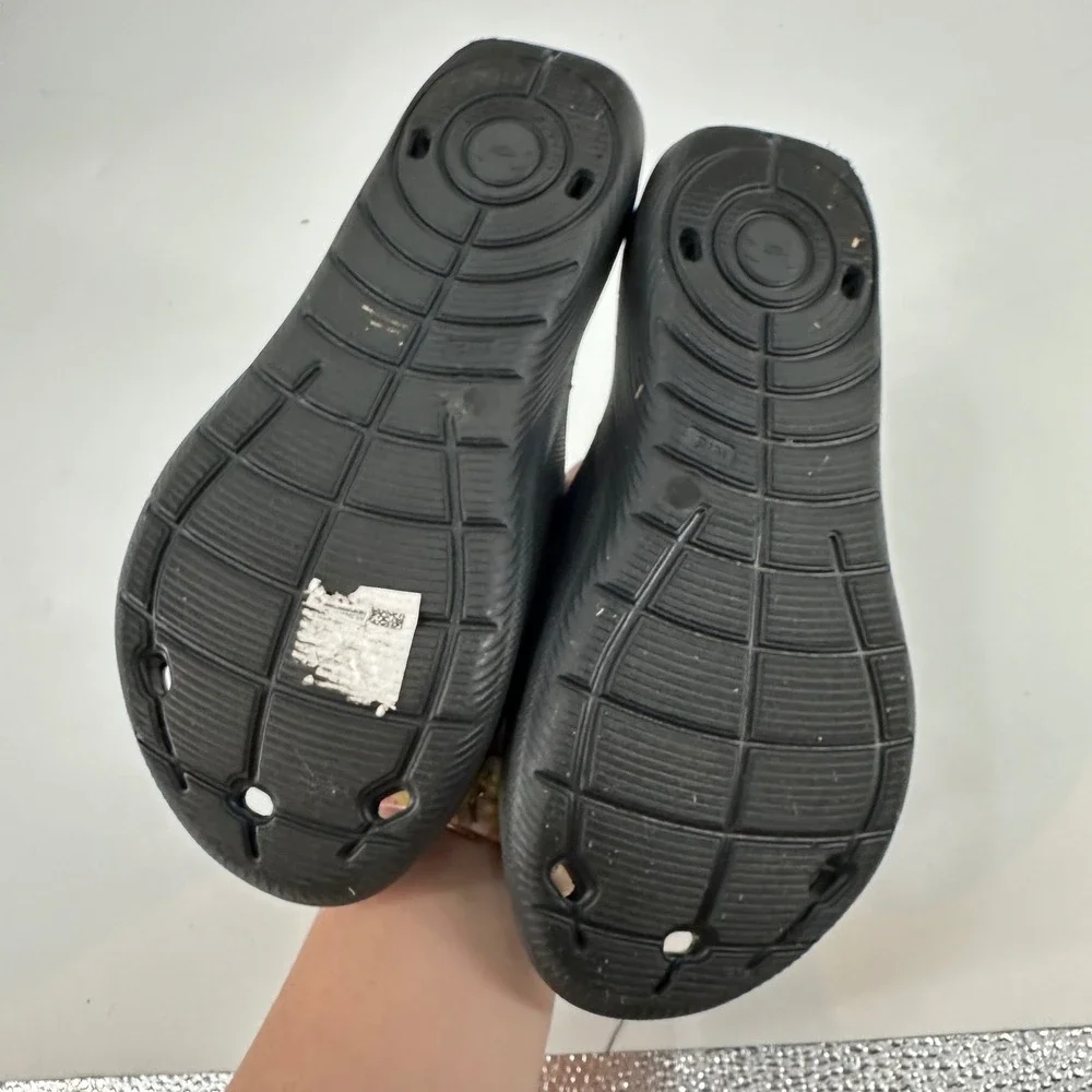 Under‎ Armour Slides Sandals Athletic Comfort Casual Black Logo Mens Size M5